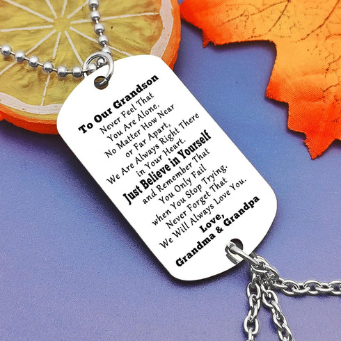 Grandson Gifts from Grandma Car Hanging Ornament Gifts for Grandson from Grandma Car Mirror Hanging Accessories Gift for Grandson to Our Grandson ...