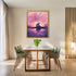 Posterizer 1 pcs-pink purple art-growth in solitude-in oil painting style 1-Abstract & Modern Art-Floral & Botanical Art-Chic Home Decor- unframed...