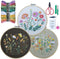 ETSPIL 3 Sets Embroidery kit for Beginners Adults?Learn 33 Different Stitches DIY Kits ?includes Stamped Flower Pattern, Hoop, Color Threads,Tools...