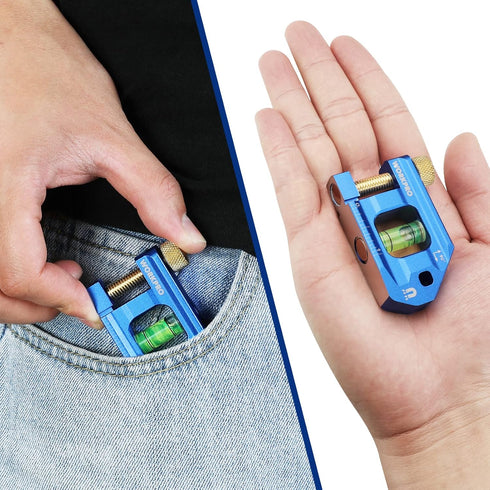 WORKPRO Conduit Bending Level, Magnetic Level, Pipe Level, Bubble Vial for 90° Measurement, Aluminum Alloy Construction, 2.5-inch, Cobalt Blue...