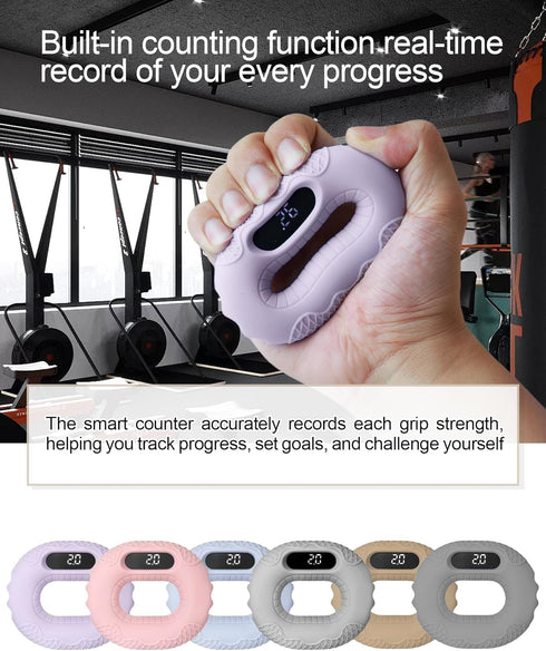 Smart Hand Grip Strength Trainer for Adults & Kids, Stress Ball Bluetooth Connection for Phone, Perfect for Fitness, Wrist Rehab Therapy & Hand St...