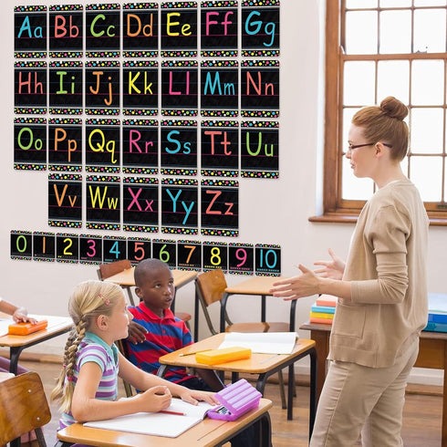 Bulletin Board Letters - ABC Alphabet Poster Classroom Decorating Set Toddler English Poster Kindergarten Elementary Classroom Nursery Home Wall D...
