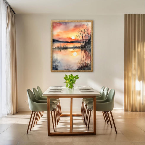 Posterizer 1 pcs- sea and beach themed oil painting style print 15-Landscape & Nature Art-Floral Botanical Art- Decor for Home & Office- unframed ...
