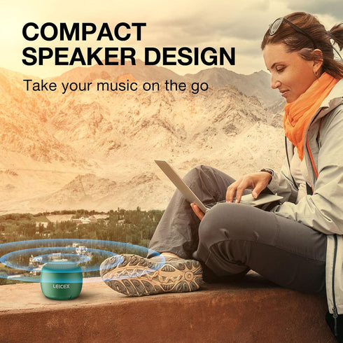 Small Bluetooth Speaker Portable Speakers-Mini Wireless Speaker with Hifi Stereo Sound?Big Rechargeable Battery,Waterproof Travel Speaker with Han...
