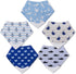 Giftty Baby Teething Bibs, Bandana Bibs with Teether, Teething Toy, BPA-Free Silicone Teether Cotton Drool Bib with Adjustable Snap for Baby Boys ...