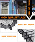 ANPHSIN Halloween Black Lace Spiderweb- 2 Pcs Bat Curtain Window Valance Cobweb Tablecloth Shower Curtains Fireplace Mantles Scarf Cover for Home ...