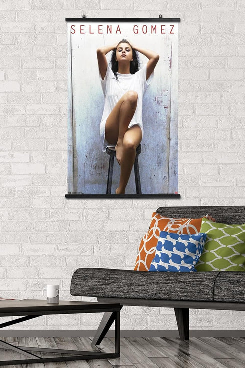 Trends International Selena Gomez - Stool Wall Poster, 34L x 22.4W, Premium Poster & Clip Bundle...