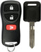 KeylessOption 2 Item Bundle 1 Key Fob Keyless Entry Remote 1 Uncut for 46 Chip Ignition Key...