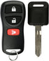 KeylessOption 2 Item Bundle 1 Key Fob Keyless Entry Remote 1 Uncut for 46 Chip Ignition Key...