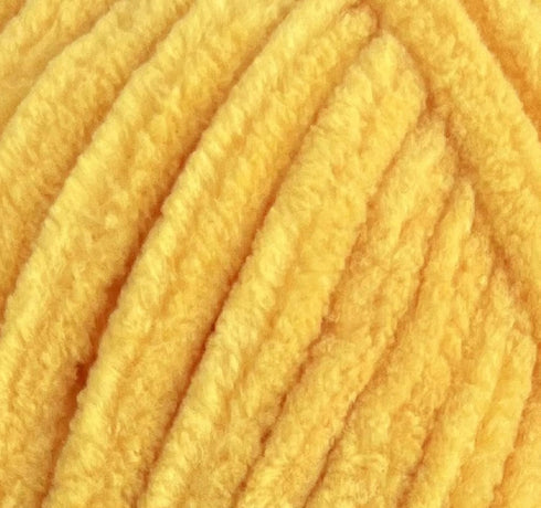 Yellow Soft Velvet Yarn Chenille Yarn for Crocheting Super Bulky 100g (3.53 Oz), (75.4 yds) Baby Blanket Yarn for Knitting Amigurumi Yarn Fancy Ya...
