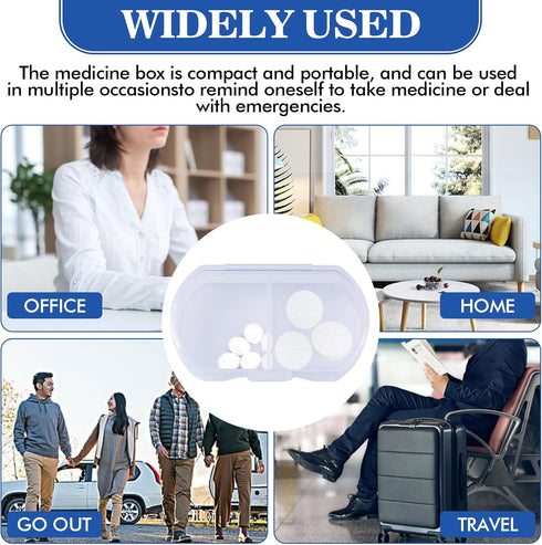 4PCS Pill Case for Purse Small Pill Organizer Portable Travel Daily Pill Containers AM & PM Mini Pill Box Vitamin, Fish Oil, Supplement Holder...