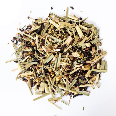 Organic Loose Leaf Tea Hibiscus Herbal Tea Zest. Organic Hibiscus Flowers, Lemongrass, Green Rooibos, Licorice Root, Orange Peel and Lemon Essenti...