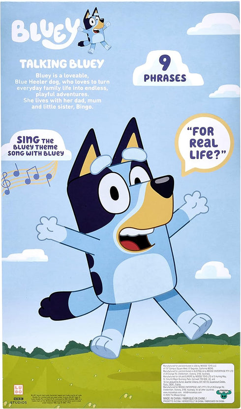 Bluey - 13" Talking Plush - Interactive - Sing Along, 9 Different Phrases...