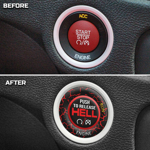 TOOLEPIC Push Start Button Cover for Dodge Challenger Charger Durango Accessories 2015-2025-Engine Start Stop Ignition Switch Kit Interior Accesso...