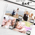 Bstorify Square Scrapbook Photo Albums 50 Pages (28 x 22 cm) White Thick Paper, Hardcover, Metal Corners, Ribbon Closure - Ideal for Your Scrapboo...