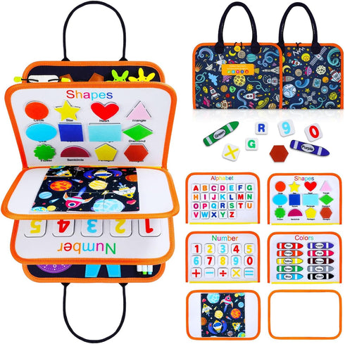 Toddler Busy Board, Montessori Busy Board for Toddlers 3+ Years Old, Sensory Activity Board for Fine Motor Skills, Sensory Board Toys for Toddlers...