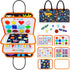 Toddler Busy Board, Montessori Busy Board for Toddlers 3+ Years Old, Sensory Activity Board for Fine Motor Skills, Sensory Board Toys for Toddlers...
