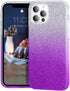 MATEPROX Compatible with iPhone 12 Pro case Compatible with iPhone 12 Cases Glitter Bling Sparkle Cute Girls Women Protective Cover (Gradient Purp...
