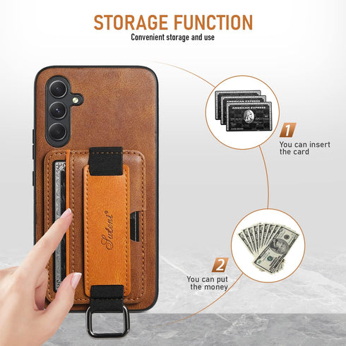 Asuwish Phone Case for Samsung Galaxy A54 5G Wallet Cover with Tempered Glass Screen Protector and Slim Stand Credit Card Holder Mobile Leather Ce...