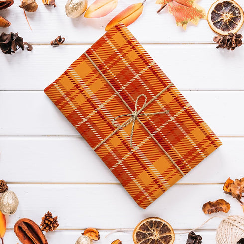 40Pcs Fall Cotton Fabric Bundles Orange Yellow Buffalo Plaid Fat Quarters Autumn Thanksgiving Quilting Patchwork for DIY Craft Home Party Decor, 1...