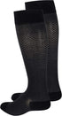 20-30 mmHg Cotton Socks for Women, Black Herringbone, Large...