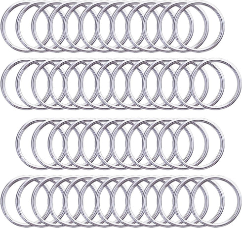 Metal Swivel Lanyard Snap Hooks and Split Key Rings Chain Hook Keychain, 100 Pieces...