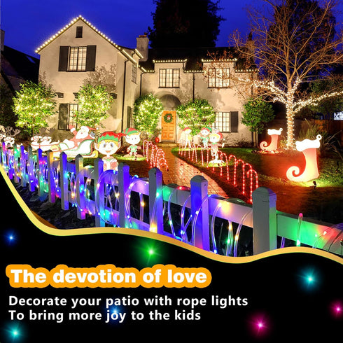Solar String Lights Outdoor Waterproof LED,66ft 200 LED Rope Lights Solar Powered,8 Modes Multicolor Fairy Lights with Remote for Christmas Garden...