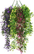 Artificial Flowers Vine, for Christmas Plastic Hanging Ivy Plants Fake Vines Grass Garland Home Garden Outdoor Window Box Indoor Party UV Resistan...