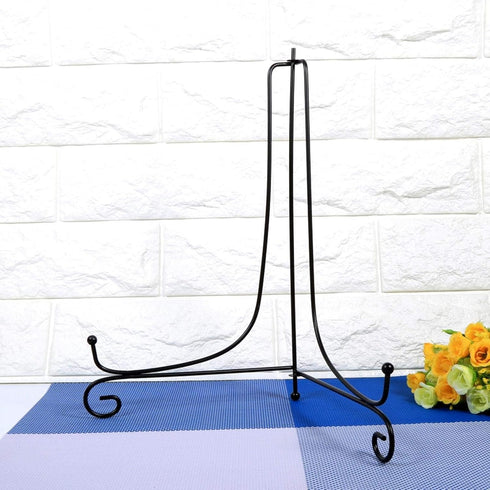 1 PCs Black Plate Stand for Display, Plate Holder Display Stand, Photo Frame Holder Stand, Iron Easel Classic Display Stand for Bowl Plate Photo F...