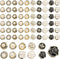 120pcs Brooch Buttons for Women, Mini Instant Buttons Pins,Assorted Brooch Pins, Pearl Rhinestones Shirt Lapel Brooch Pins, Cover Up Buttons Pins ...