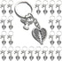 PHAETON 20PCS Guardian Angel Wing Keychain Heart-shaped Angel Wings Charms Keychain Key Ring for Memorial Keyring Religious Gifts Memorial Decorat...