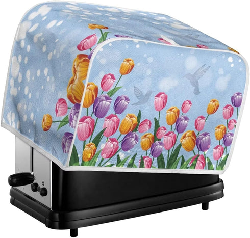 Toaster Oven Covers Extra Large Blue Flower Toaster Bread Maker Cover Quilted Toaster Cover 2 Slice Kitchen Small Appliance Covers, Toaster Cover ...