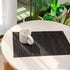 FunWheat Placemats Set of 4 Vinyl Washable Place Mats for Dining Table Mats Easy to Clean(Black,4pcs)...