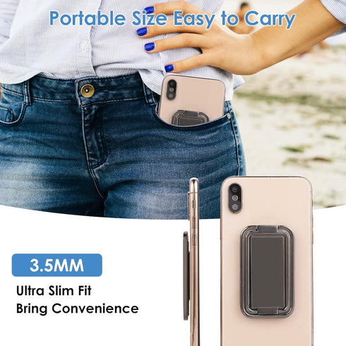 Cobee Cell Phone Ring Holder Finger Kickstand, 360° Rotation Foldable Metal Ultra-Thin Cellphone Back Grip Stand Adjustable Phone Holders for Magn...