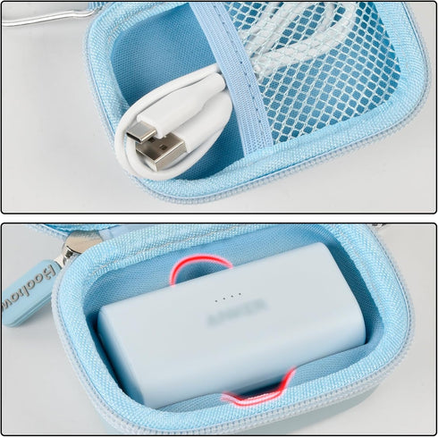 Boobowl Case Compatible with Anker Nano Portable Charger Power Bank, 5,000 Mah, with Built-in Lightning Connector, Charging Battery Pack Storage H...