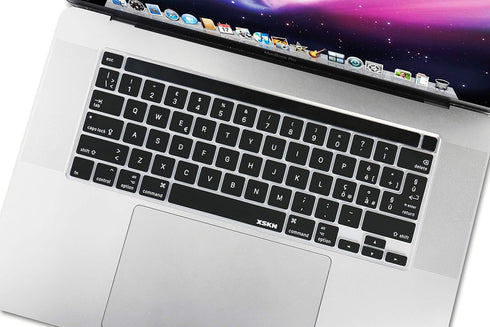 XSKN Italian Black Silicone Keyboard Cover Skin for 2019 New MacBook Pro 16 inch A2141 and 2020 New MacBook Pro 13.3 inch A2338 M1 A2251 A2289 wit...