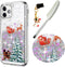 for iPhone 14 Pro Case iPhone 14 Pro Christmas Phone Case Glitter Sparkle Liquid Floating Case Shockproof Clear Soft TPU Bumper Case Xmas Santa Cl...