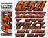 STIFFIE Techtron Orange/Black 3" Boat & PWC Registration Decals • Numbers Letters Stickers...