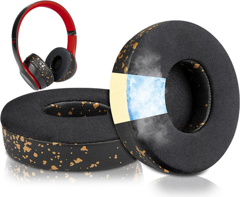 SoloWIT Cooling Gel Replacement Ear Pads Cushions for Beats Solo 2 & Solo 3 Wireless On-Ear Headphones, Earpads with High-Density Noise Isolation ...