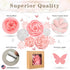 Rainbows & Lilies 15pc Large Paper Flowers Decorations for Wall - Reusable 3D Wall Decor for Girls Room, Nursery & Kids Bedroom - Pink & White Art...