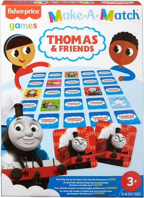 Mattel GamesFisher-Price Make-A-Match Card Game with Thomas & Friends Theme, 56 Cards for 2 to 4 Players, Gift for Kids Ages 3 Years & Older...