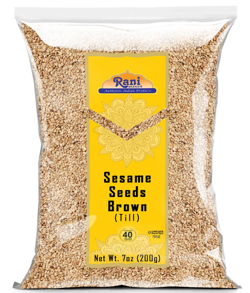 Rani Sesame Seeds Whole Brown, Raw (Till) 7oz (200gm) ~ All Natural | Gluten Friendly | NON-GMO | Kosher | Vegan | Indian Origin...