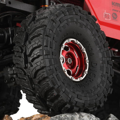 Super Large Soft Sticky 1.0 Crawler Tires 68 * 26mm for 1/18 1/24 RC Crawler Car Axial SCX24 FMS FCX24 AX24 Upgrade Wheel...