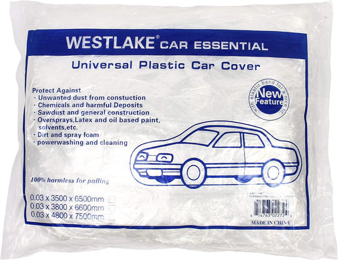 West Lake Universal Clear Disposable Car Cover for SUV, Sedan, Sport Cars, Antique Cars up to 22' x 12'...