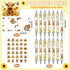 18 Pcs Sunflower Cute Highland Cow Print Pens with 60 Cow Stickers 100 Cow Sticky Notes Aesthetic Highland Cow School Office Stuff Car Accessories...