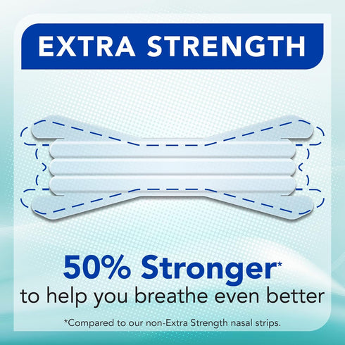 Extra-Strength Nasal Breathing Strips Clear 50 ct | Works Instantly, Nasal Congestion Relief, Stops Snoring, Cold & Allergy...