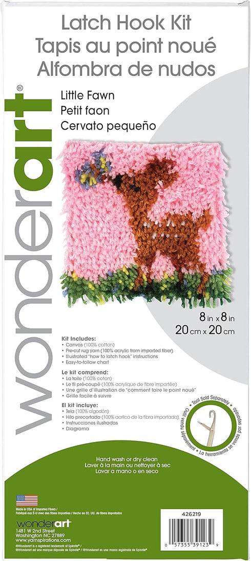 Wonderart Little Fawn Latch Hook Kit, 8" X 8", Little Fawn 8 X 8...