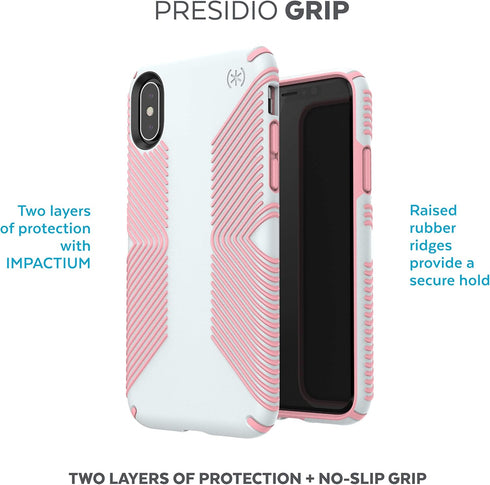 Speck Products Presidio Grip iPhone Xs/iPhone X Case, Grey/Pink...