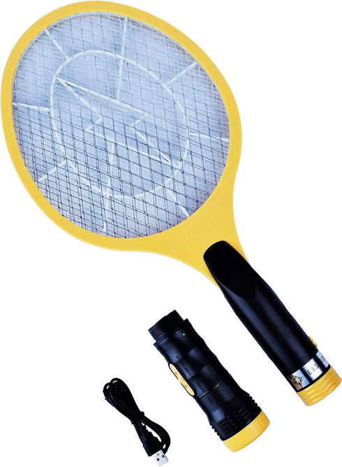 Beastron Bug Zapper, Electric Fly 3000, 1 Pack, Yellow Large Size Killer Racket with USB Charging (Upgraded...