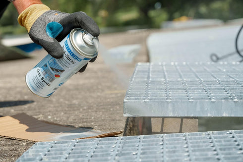 WEICON Zinc Spray 400 ml | TÜV-Tested | Fast-Drying, heat-resistant and suitable as primer for metal |Matt Grey...